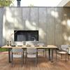 Mesas y Sillas de Exterior Patio Balcón Protección Solar Impermeable Ocio Jardín Exterior Nórdico Silla de Ratán Mesa y Silla de Exterior
