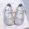 Sapatos de Princesa para Meninas com Laço, Doce Novo Estilo Outono 2026, Sapatos Casuais para Meninas Pequenas, Sapatos Rasos de Couro para Crianças Maiores, Modernos