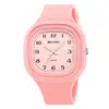Reloj Skmei para Estudiante de Examen de Secundaria, Alto Valor Estético, Diseño Cuadrado Simple, Estilo Bosque, Reloj de Cuarzo Estilo Academia