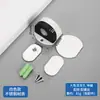 Tope de puerta superior de acero inoxidable sin perforaciones Tope de puerta de succión al suelo tipo Tortuga con resistencia magnética para puerta, goma gruesa anticolisión, tope de puerta montado en el suelo