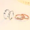 Exquisitas Explosiones Amor Amor en Corazón Anillo de Pareja Moda Personalidad Simple Celebridad de Internet Joyería Recomendada para Hombres y Mujeres