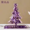 Árbol de Navidad de grava de cristal natural, adornos decorativos para el ambiente navideño, adornos de cristal creativos, venta al por mayor desde el fabricante