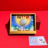 Nuevos adornos de pastel de luna del Festival de Medio Otoño de oro puro 999, con un conejo de jade y un hermoso diseño floral que simboliza una luna llena, un encantador juego de regalo festivo