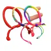 Corda de Mão da Sorte para Exame de Admissão à Faculdade Nó Pipa Pulseira de Corda Vermelha Nó de Oito Pulseira Colorida Tecida à Mão para Casal Venda por Atacado