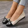 Zapatos Planos Slip-On con Lazo para Mujer 2026 Primavera Nuevos de Comercio Exterior Talla Grande Punta Redonda Moda Boca Baja Zapatos Perezosos Venta al por Mayor