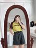 Runqi Tamanho Grande N8717 Ins Soltos Cintura Alta Linha A Perna Larga Jeans Macio Shorts Atacado Shorts Jeans Tamanho Grande