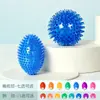 Juego de Pelotas Sonoras Espinosas de TPR para Mascotas, Gatos y Perros, Limpieza Dental, Duradero, Juguete de Alta Elasticidad, Suministros Interactivos para Aliviar el Aburrimiento
