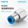 Conexão Rosqueada de Engate Rápido FESTO NPQE-D-G14F-Q8-P10 Conexão de Tubulação Industrial Produto Original Genuíno
