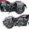 Coche muscle Wolf adecuado para Indian Scout versión de dos asientos bolsa lateral embalaje lateral casco medio casco casco completo liberación rápida modificación
