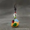 Pío Gordo de Colores Tallado Puro a Mano en Madera Maciza Estilo Lindo Artesanía Creativa de Pájaros para el Hogar Adornos Pequeños para la Oficina