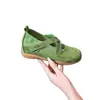 Zapatos Mary Jane Retro Nuevos de Verano para Mujer, Zapatos Individuales de Velcro que Aumentan la Altura, Zapatos de Ballet Casuales, Zapatos Individuales de Suela Suave para Mujer