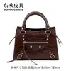 Bolso de Motocicleta Transfronterizo Nuevo de Panza de Cocodrilo, Piel de Cocodrilo Genuina, Bolso de Mano de Moda y Versátil para Mujer, Bolso de Hombro de Moda