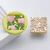 Novo produto série de reconhecimento de flores selo de pintura a fogo vegetal em relevo cabeça de selo de selo latão selo para diário flor de lírio flor de cerejeira