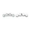 Pendientes de Titanio F136 con Circonita de Cuatro Filas, Tachuelas para Cartílago del Oído, Joyería para Piercings de Aleación de Titanio G23, Tachuelas para Lóbulo del Oído, Tachuelas para Labio