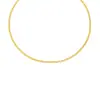 Collar de diseño moderno entrelazado en forma de O para mujer, Set de pulsera y tobillera de oro de arena vietnamita, Joyería de larga duración