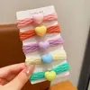 Doce Cor De Alta Elasticidade De Toalha De Cabelo Anel De Cabelo Das Meninas Paytail Sem Lesão De Cabelo Tendões De Borracha Corda De Cabelo Doce Da Menina Novo