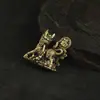 Personaje de la Suerte de Latón Unicornio Pequeños Adornos para Hogar Oficina Retro Personaje de la Suerte Unicornio Mascota de Té Adornos Decorativos Artesanía de Latón