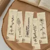 Marcadores de Página Qiyu Série Flores Retrô 30 Marcadores para Estudantes Ler Cartões Decorativos DIY com Verso Escrevível