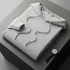 Dropshipping internacional de suéteres de lã premium para outono e inverno masculinos, moletons, moda casual sem costura, malhas largas plus size
