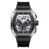 Foxbox/Lige Reloj para Hombre Joven Multifuncional Impermeable Calendario Corte Digital Reloj Fase Lunar