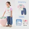 [Precio de Liquidación] Conjunto de Verano para Niños Camiseta de Manga Corta Estampada para Niños Pantalones Jogger Casuales para Niñas Estilo Delgado 2026 Bebé