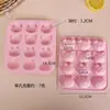 Em estoque: Conjunto de 12 Peças com 4 Formas Diferentes de Bolo em Formato de Porco, Formas de Silicone para Chocolate Cabeça de Porco com Expressões, Formas de Gelo