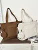 2026 Nueva Moda Gran Capacidad para Viajes Diario Color Sólido Bolso de Mano Diseño de Nicho Bolso de Hombro Casual Bolso Tote Perezoso