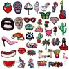 Logo Bordado em Computador Roupas da Moda Tecido Bordado Decorativo Adesivo para Bolsa Patch Decorativo Conjunto Combinado Bordado