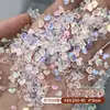 Acessórios de Resina para Nail Art Desenho Animado, 1000 Peças no Total, Coração Aurora, Camélia, Laço Borboleta, Acessórios de Nail Art com Fundo Plano