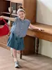 Falda de Mezclilla con Volantes para Niñas 2026 Verano Nueva Estilo Coreano Falda para Niños Falda Corta de Mezclilla Versátil para Bebé