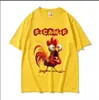 Camiseta Graciosa de Gallo Caw Caw para Hombre y Mujer Retro de Algodón Puro de Alta Calidad Camiseta Casual de Verano Oversize