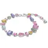 Pulseira de Cristal Swarovski Element de Alta Qualidade para Mulheres Pulseira Clássica Coração Pulsante Pulseira de Açúcar
