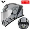 Casco de Motocicleta Certificado Dot para Hombres y Mujeres, Casco Integral Ad para Todas las Estaciones, Casco Cálido y Seguro con Certificación 3C