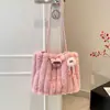 2026 Nova Bolsa de Ombro Grande Capacidade Feminina para o Trabalho Bolsa Tote de Pelúcia Bolsa de Mão Fofa para Estudantes