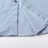 Camisa de cuadros de manga corta para hombre, camisa de trabajo de manga corta holgada business casual para hombre, cuadros de negocios