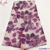 Vestido Bordado de Comercio Exterior Cheongsam Jacquard Seda Dorada y Plateada Bronceado Malla Translúcida Tejido Brocado Europeo y Americano