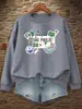 Sudaderas Estampadas de Boletos de Avión de Viaje a São Paulo Brasil para Mujer Otoño Streetwear Cuello Redondo Suaves Sudaderas
