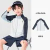 Duoduo Home Absorvente de Suor Secagem Rápida Meninos Sensação de Gelo Proteção Solar Roupa Verão Bloco de Cores Infantil Leve Respirável Jaqueta Esportiva