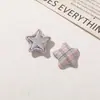 Corazón de Tela Rayada Fresco y Sencillo Botones de Estrella de Cinco Puntas Accesorios para el Cabello DIY Ropa Accesorios para Zapatos Accesorios para Fundas de Teléfono