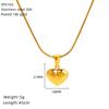 Collar Europeo y Americano Transfronterizo Retro de Alta Gama Cara Sonriente Girasol Luna Acero Inoxidable Chapado en Oro de 18K para Mujer en Stock Venta al por Mayor