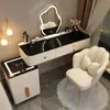 Tocador Modelo Nuevo 2026 Lujo Ligero Tocador Inteligente Inalámbrico Habitación Moderna Minimalista Mesa de Maquillaje y Tocador Integrados