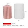 Humanshan Molde de Silicone para Vela Cilíndrica Perfumada Spire Gear DIY Listrado Castiçal Cilíndrico Molde de Gesso para Vela