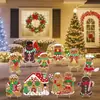 Nuevo letrero de suelo navideño con diseño de cachorro Grinch, letrero impermeable para césped de fiesta al aire libre, jardín