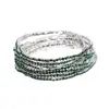 Pulsera elástica de mujer europea y americana con incrustaciones de diamantes, cadena de garra con circonita de colores y pedrería, pulsera de tenis elástica con diamantes de colores, venta al por mayor