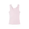 Camisola de Seda Modal para Mujer, Nueva Ropa Interior de Lana Primavera/Verano, Top de Color Sólido con Diseño Ajustado
