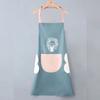 Delantal de cocina para el hogar, impermeable y a prueba de aceite, bonito delantal japonés para mujer, ropa de trabajo con logotipo personalizado, monos de moda de cuero suave