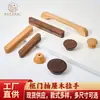 Venta al por mayor de fábrica manija de madera para puerta de gabinete manija para puerta de armario de gabinete nogal negro de haya madera de registro de cajón manija pequeña