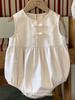 Ropa para Niños Jenny Otoño Bebé Niña Chaleco con Lazo Mameluco Camisa Cuello de Muñeca Infantil Lindo Conjunto de Dos Piezas