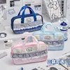 Estojo de Lápis Grande Capacidade Star Kitty, Bolsa de Papelaria Portátil Estilo Ins com Renda Doce, Alto Valor Estético, Bolsa de Armazenamento com Design Único