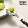 Fasola Cuchillo, Tenedor y Cuchara de Acero Inoxidable 304 para el Hogar, Especial para Comida Occidental, Cuchillo para Bistec, Mango de Madera Maciza de Nogal, Cuchara para Cocinar